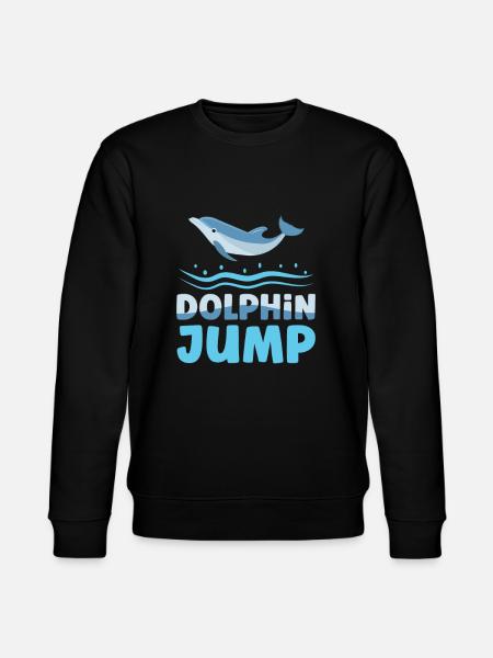 Dolphin Jump Meeresbiologe Wassertier - Stanley/Stella Unisex Bio-Sweatshirt CHANGER  - Schwarz