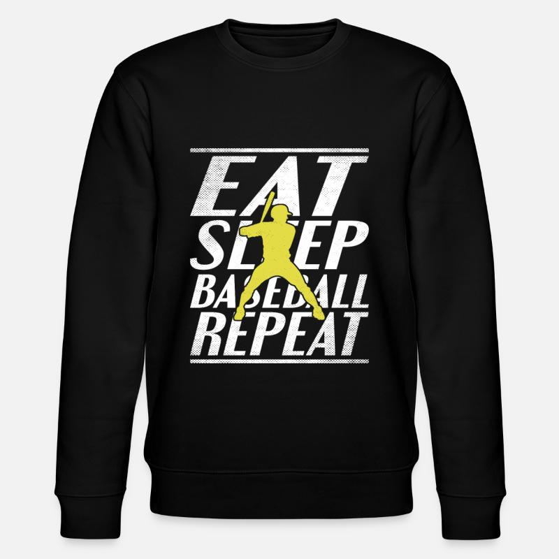 Eating Sleeping Baseball - Stanley/Stella CHANGER Unisex Organic Sweatshirt - black