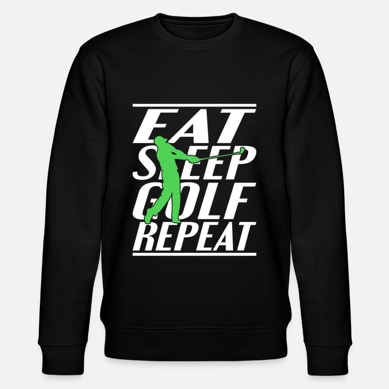 Food Sleeping Golf - Stanley/Stella CHANGER Unisex Organic Sweatshirt - black