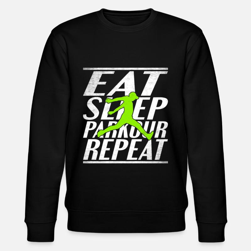 Nourriture Dormir Parkour - Sweat bio CHANGER Stanley/Stella Unisexe - noir