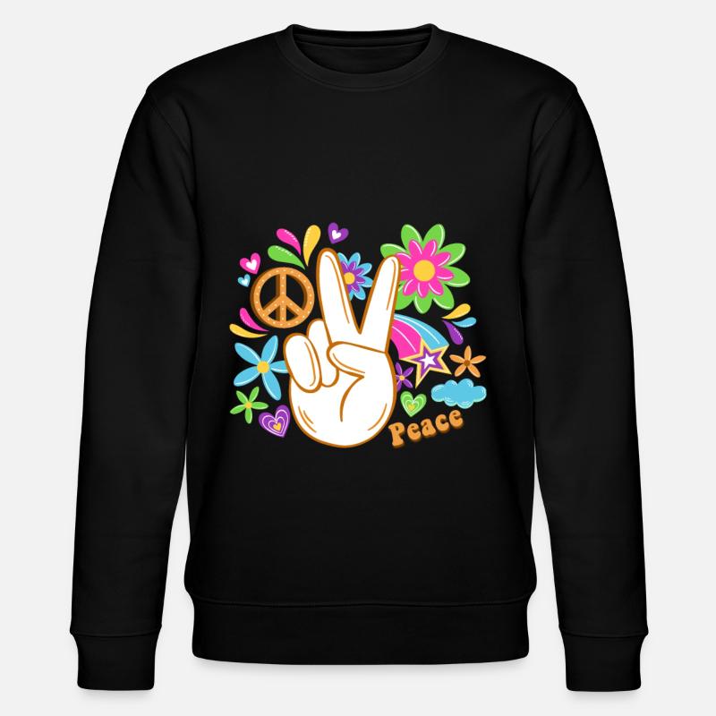 Hippie - Stanley/Stella Unisex Bio-Sweatshirt CHANGER - Schwarz