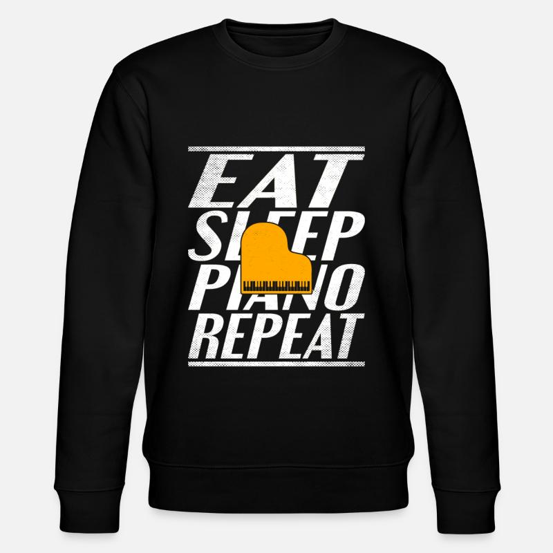Nourriture Piano couché - Sweat bio CHANGER Stanley/Stella Unisexe - noir