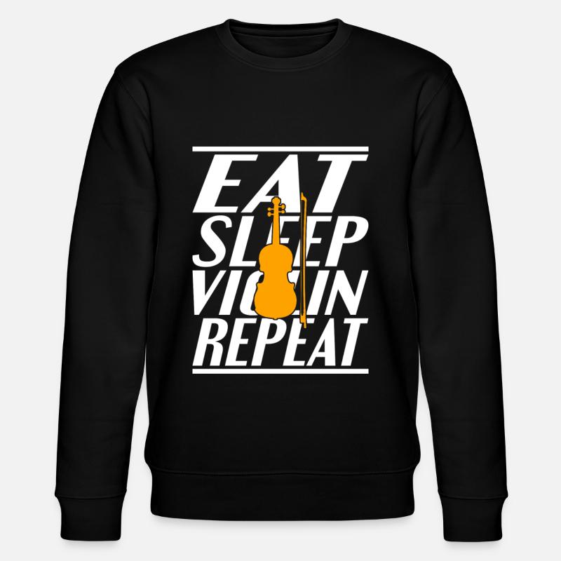 Eating Sleeping Violin - Stanley/Stella CHANGER Unisex Organic Sweatshirt - black