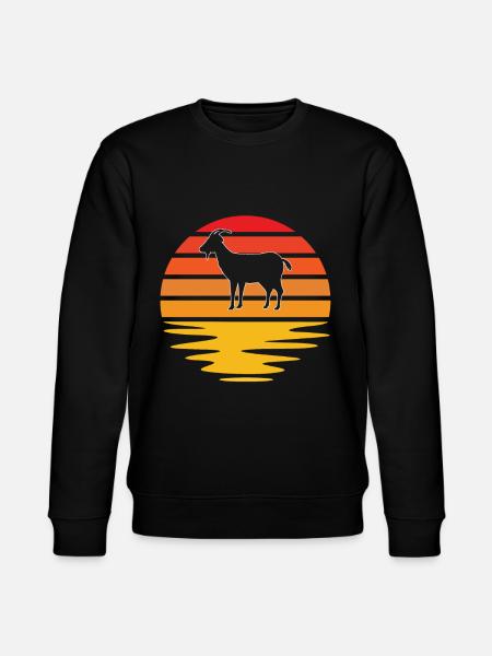 Ziege Retro - Stanley/Stella Unisex Bio-Sweatshirt CHANGER  - Schwarz