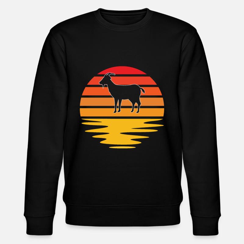 Chèvre Rétro - Sweat bio CHANGER Stanley/Stella Unisexe - noir