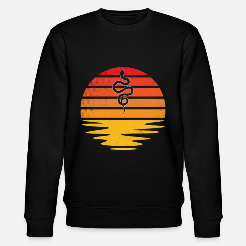 Snake Retro - Stanley/Stella CHANGER Unisex Organic Sweatshirt - black