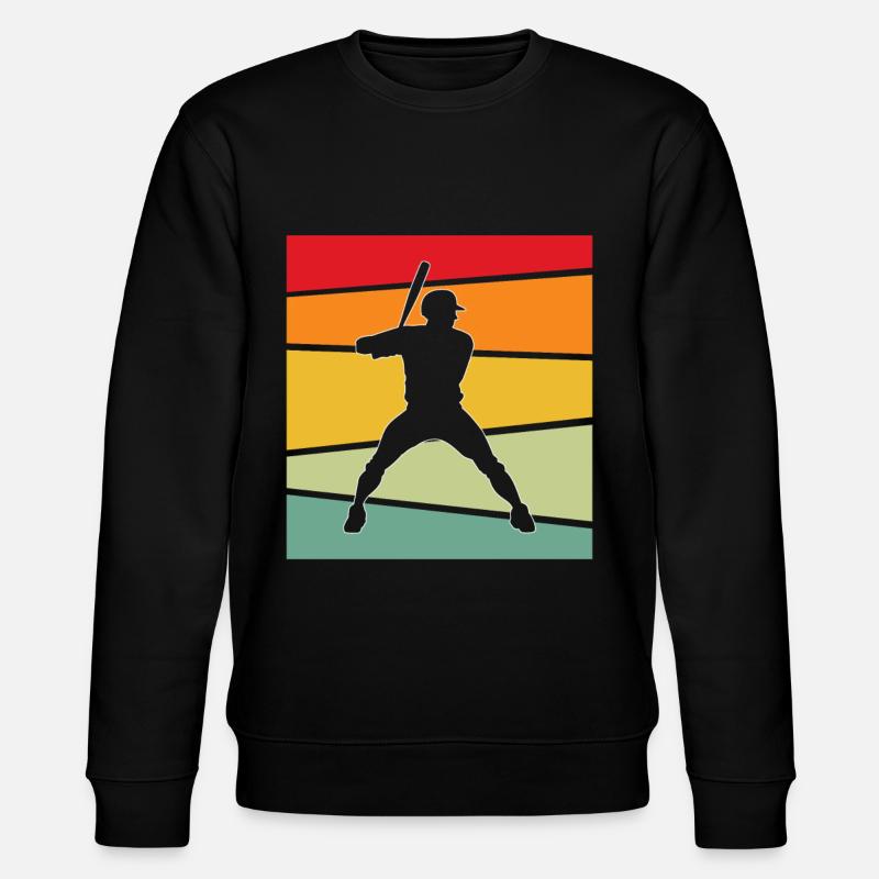 Baseball Retro - Stanley/Stella Unisex Bio-Sweatshirt CHANGER  - Schwarz
