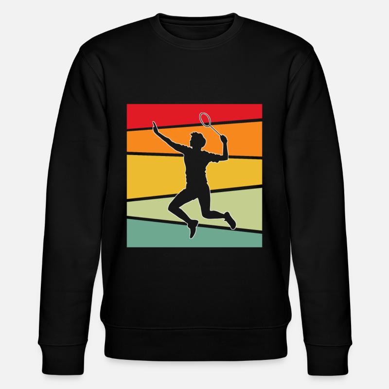 Badminton Retro - Stanley/Stella Unisex Bio-Sweatshirt CHANGER - Schwarz