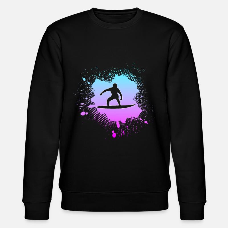 Surfen - Stanley/Stella Unisex Bio-Sweatshirt CHANGER  - Schwarz