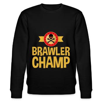 Brawler Champ 2 - Stanley/Stella CHANGER Unisex Organic Sweatshirt - black - Front - Nik (191cm) & Marisol (170cm)