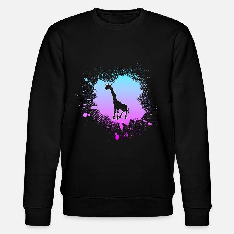 Giraffe - Stanley/Stella Unisex Bio-Sweatshirt CHANGER  - Schwarz