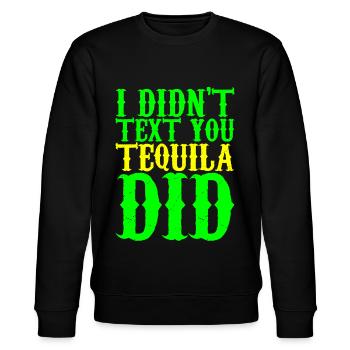 Je ne t’ai pas envoyé de texto, Tequila en a fait 3 - Sweat bio CHANGER Stanley/Stella Unisexe - noir - Devant - Nik (191cm) & Marisol (170cm)