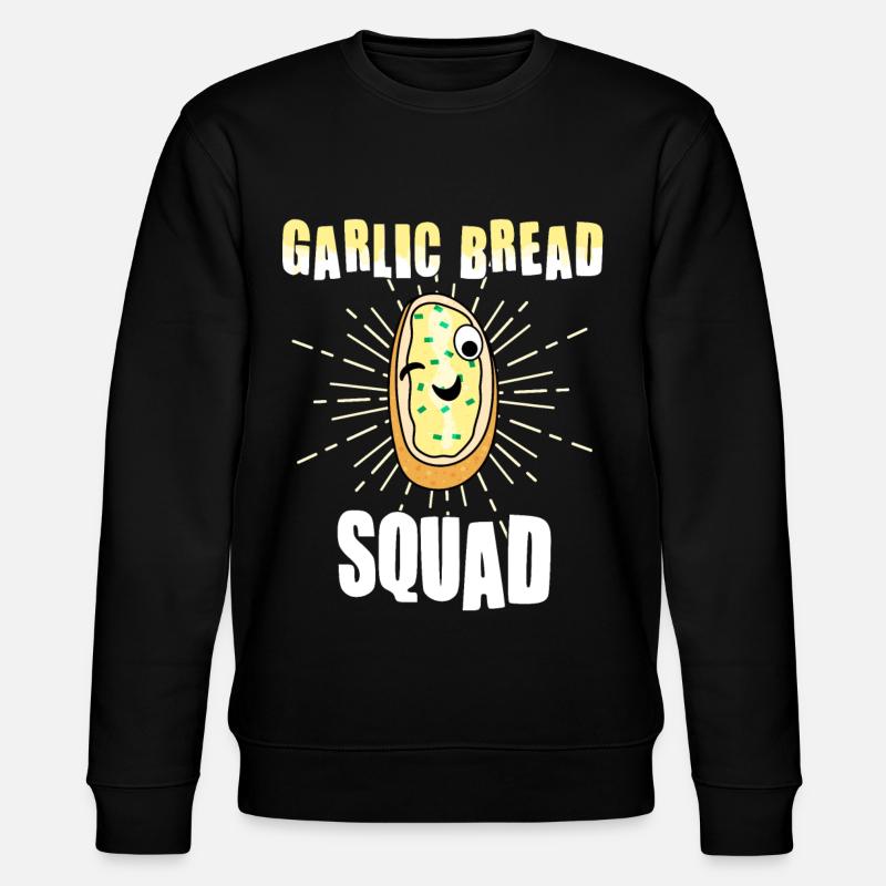 Funny garlic bread design - Stanley/Stella CHANGER Unisex Organic Sweatshirt - black