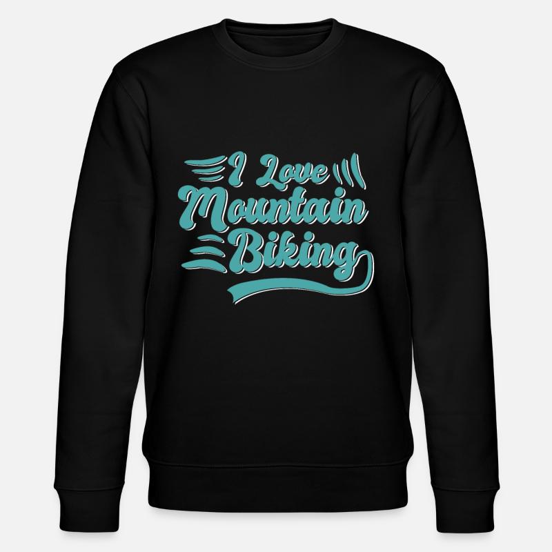 Ich liebe Mountainbiken - Stanley/Stella Unisex Bio-Sweatshirt CHANGER  - Schwarz
