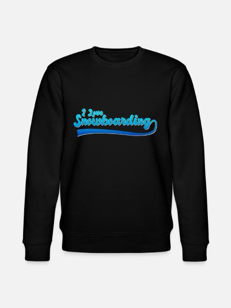 Ich liebe snowboarden - Stanley/Stella Unisex Bio-Sweatshirt CHANGER  - Schwarz