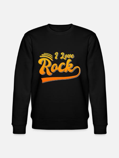 Ich liebe Rock - Stanley/Stella Unisex Bio-Sweatshirt CHANGER  - Schwarz