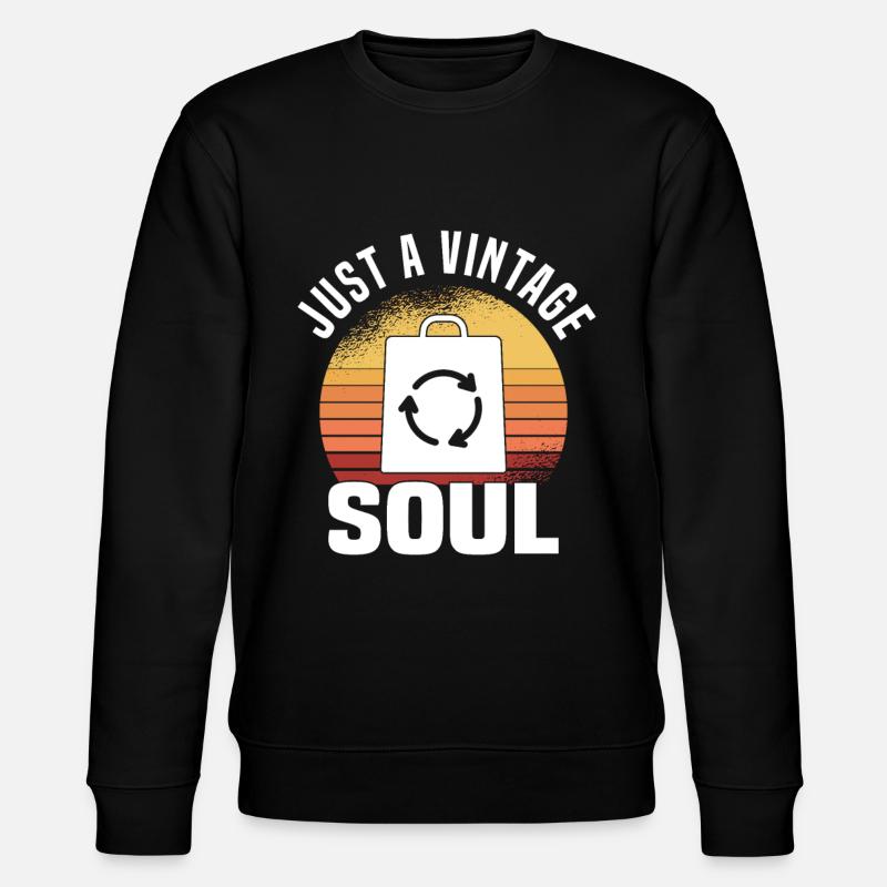 Secondhandladen Secondhand Öko Hipster Gebraucht - Stanley/Stella Unisex Bio-Sweatshirt CHANGER  - Schwarz