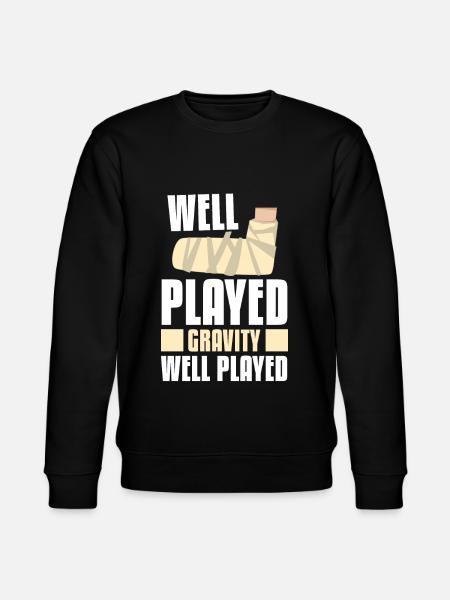 Well-Played Gravity Bone Elbow Hand - Stanley/Stella CHANGER Unisex Organic Sweatshirt - black