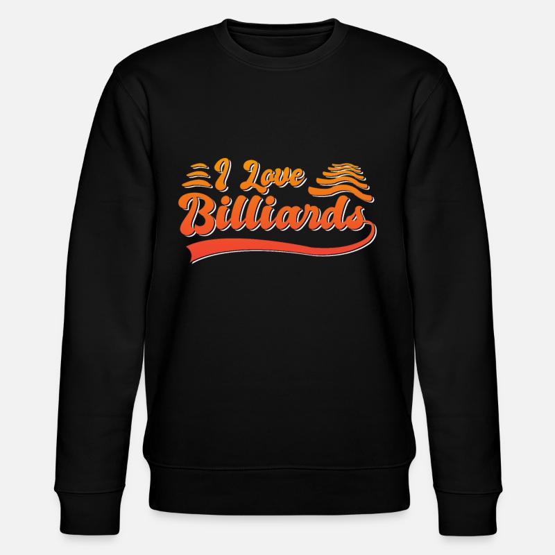 Ich liebe Billiard - Stanley/Stella Unisex Bio-Sweatshirt CHANGER - Schwarz