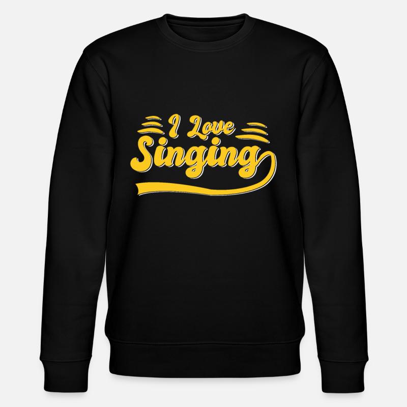 Ich liebe Singen - Stanley/Stella Unisex Bio-Sweatshirt CHANGER  - Schwarz