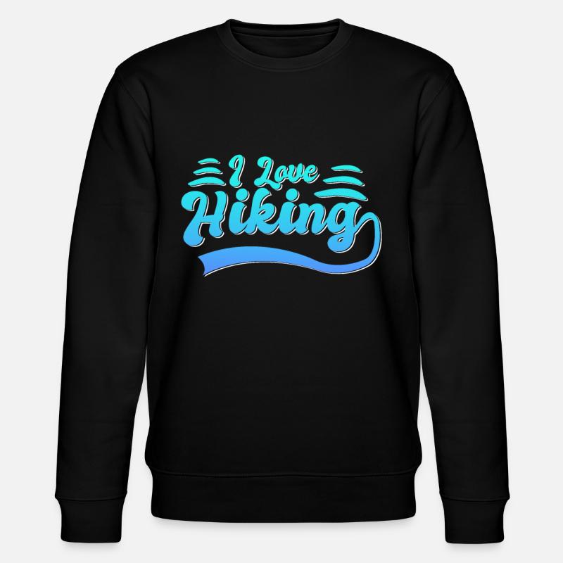 Ich liebe Wandern - Stanley/Stella Unisex Bio-Sweatshirt CHANGER  - Schwarz