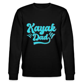 Kayak Papa Geschenk - Stanley/Stella Unisex Bio-Sweatshirt CHANGER  - Schwarz - Vorne - Nik (191cm) & Marisol (170cm)