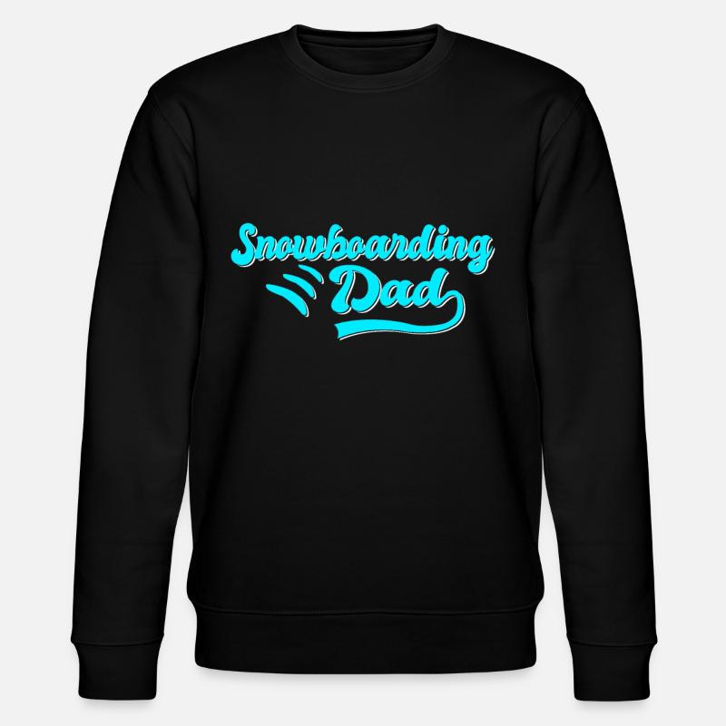 Snowboarding Dad - Stanley/Stella CHANGER Unisex Organic Sweatshirt - black