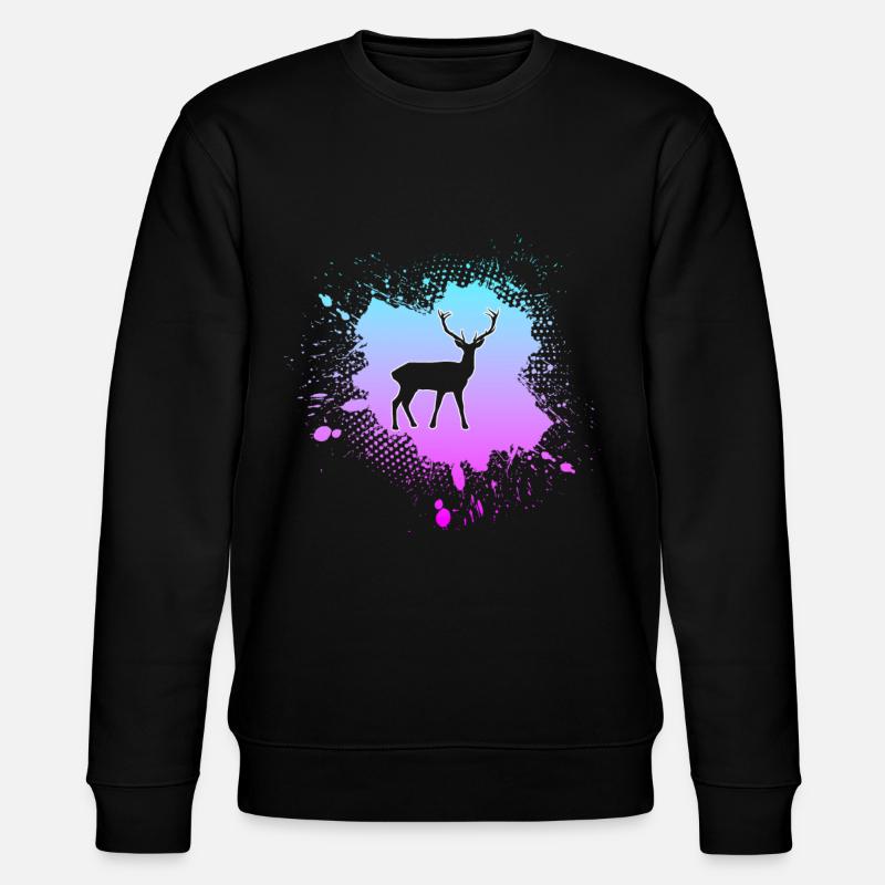 Hirsch - Stanley/Stella Unisex Bio-Sweatshirt CHANGER  - Schwarz