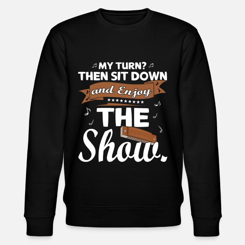 Funny harmonica harmonica instrument - Stanley/Stella CHANGER Unisex Organic Sweatshirt - black