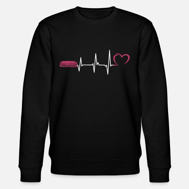 Drôle d’instrument d’harmonica heartbeat - Sweat bio CHANGER Stanley/Stella Unisexe - noir