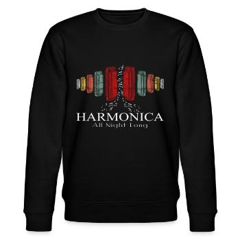 Drôle d’instrument d’harmonica vintage - Sweat bio CHANGER Stanley/Stella Unisexe - noir - Devant - Nik (191cm) & Marisol (170cm)