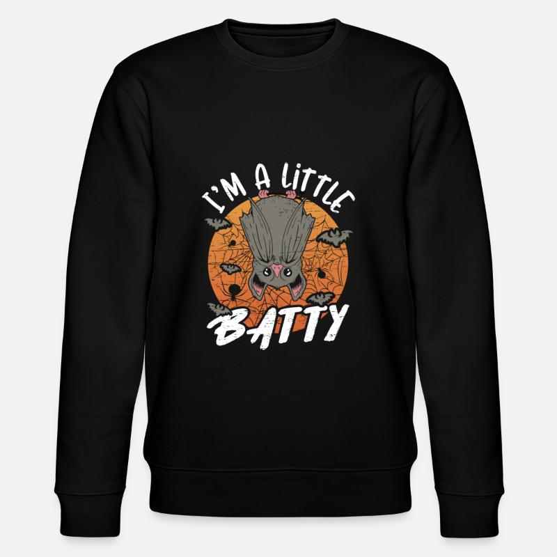Creepy Creepy Witch Bat Halloween - Stanley/Stella CHANGER Unisex Organic Sweatshirt - black
