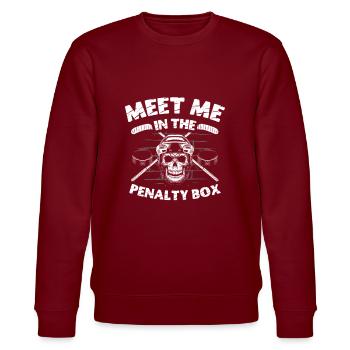 Treffen Sie Mich Im - Stanley/Stella Unisex Bio-Sweatshirt CHANGER  - Burgunderrot - Vorne - Nik (191cm) & Marisol (170cm)