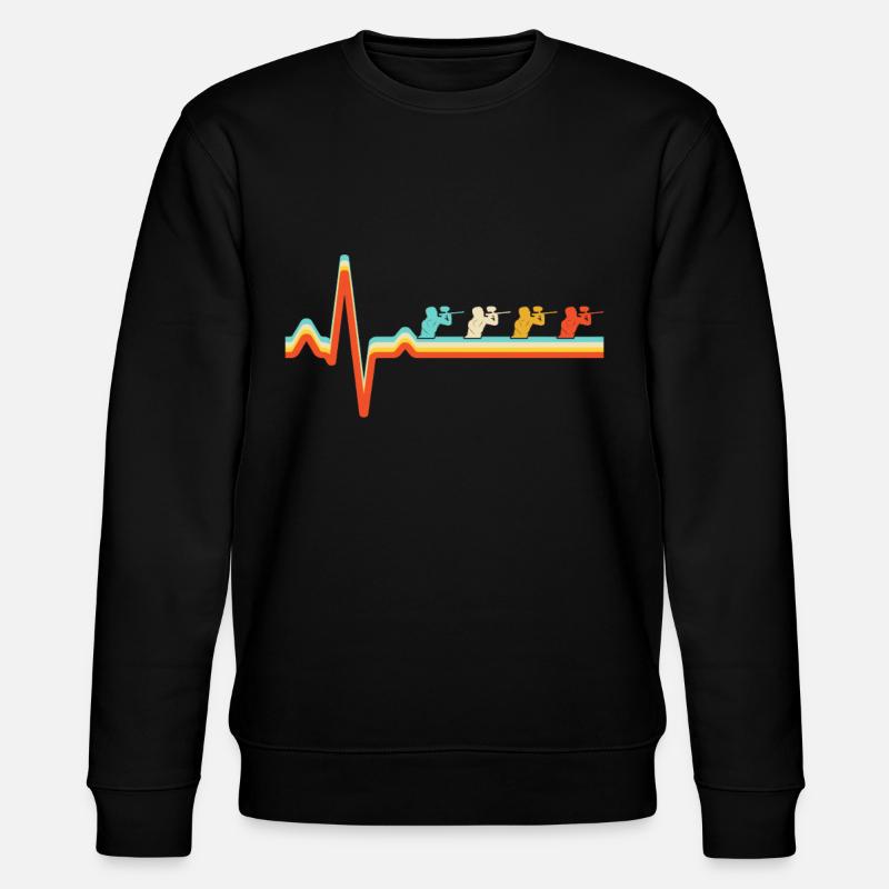 Paintball Rétro Heartbeat - Sweat bio CHANGER Stanley/Stella Unisexe - noir