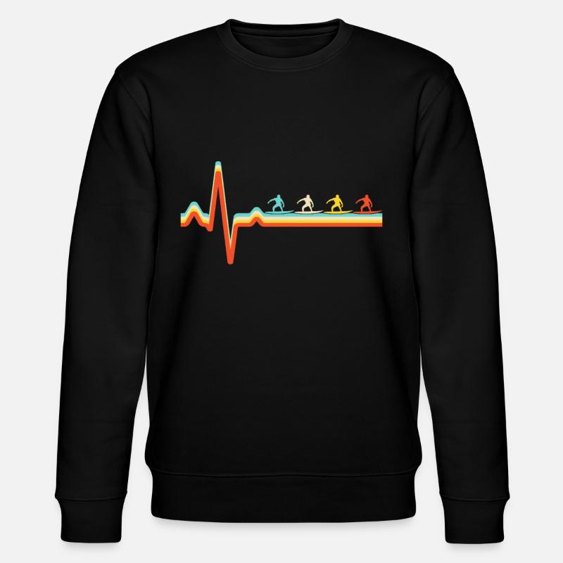 Surfer Retro Heartbeat - Sweat bio CHANGER Stanley/Stella Unisexe - noir