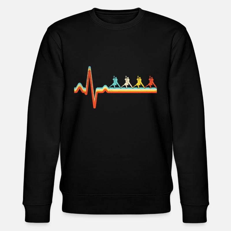 Tanzen Retro Herzschlag - Stanley/Stella Unisex Bio-Sweatshirt CHANGER  - Schwarz