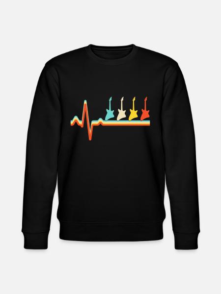 Rock Retro Heartbeat - Stanley/Stella CHANGER Unisex Organic Sweatshirt - black