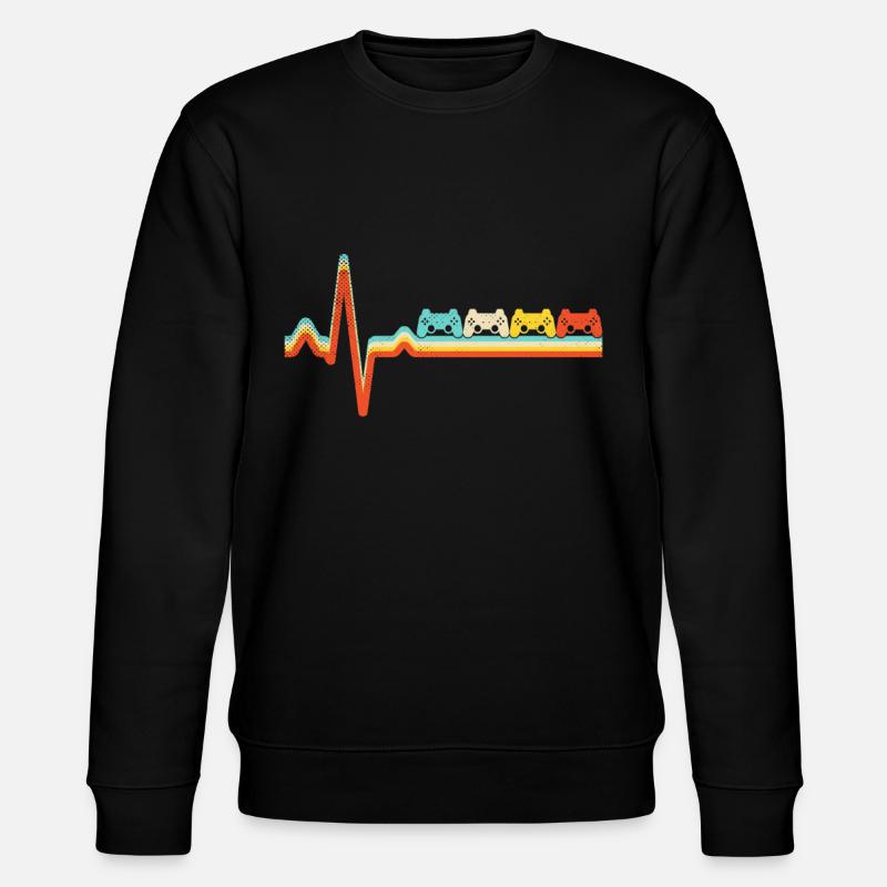 Jeu rétro Heartbeat - Sweat bio CHANGER Stanley/Stella Unisexe - noir