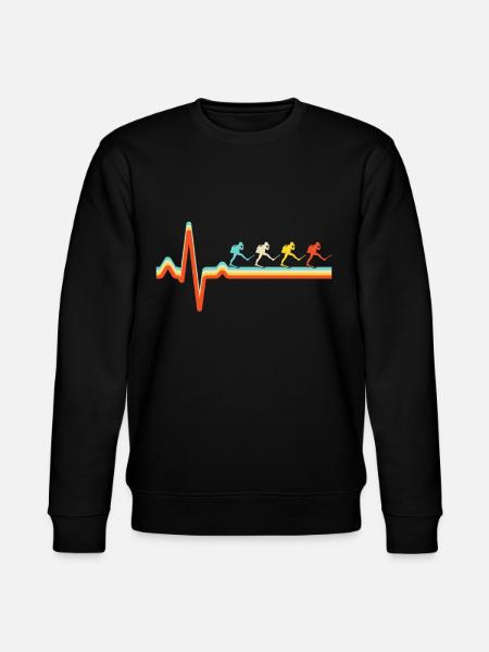 Diving Retro Heartbeat - Stanley/Stella CHANGER Unisex Organic Sweatshirt - black