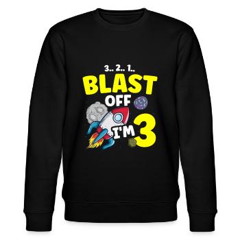 Ich Bin 3 Science Future Scientist Happy Birthday - Stanley/Stella Unisex Bio-Sweatshirt CHANGER  - Schwarz - Vorne - Nik (191cm) & Marisol (170cm)