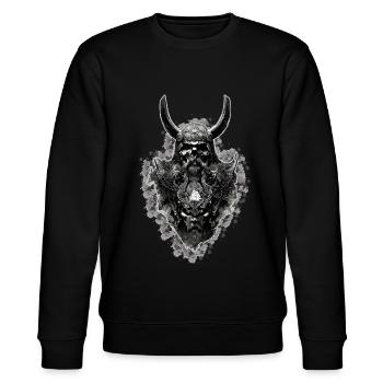 Vikings Nordic Rune Vikings Valhalla Vikings - Stanley/Stella CHANGER Unisex Organic Sweatshirt - black - Front - Nik (191cm) & Marisol (170cm)
