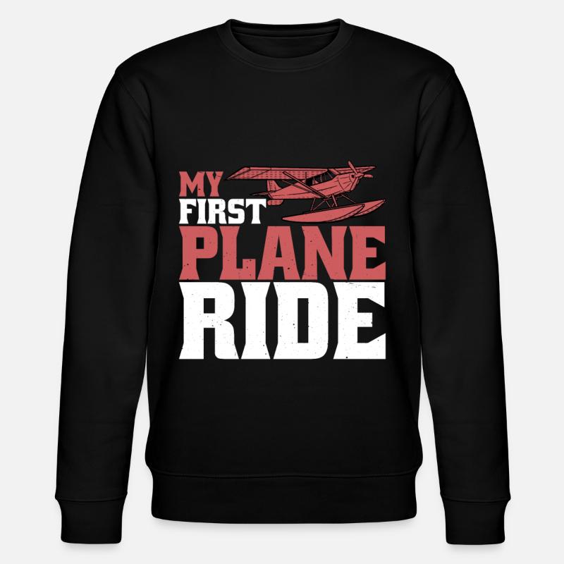 My First Plane Ride 54 - Stanley/Stella Unisex Bio-Sweatshirt CHANGER - Schwarz