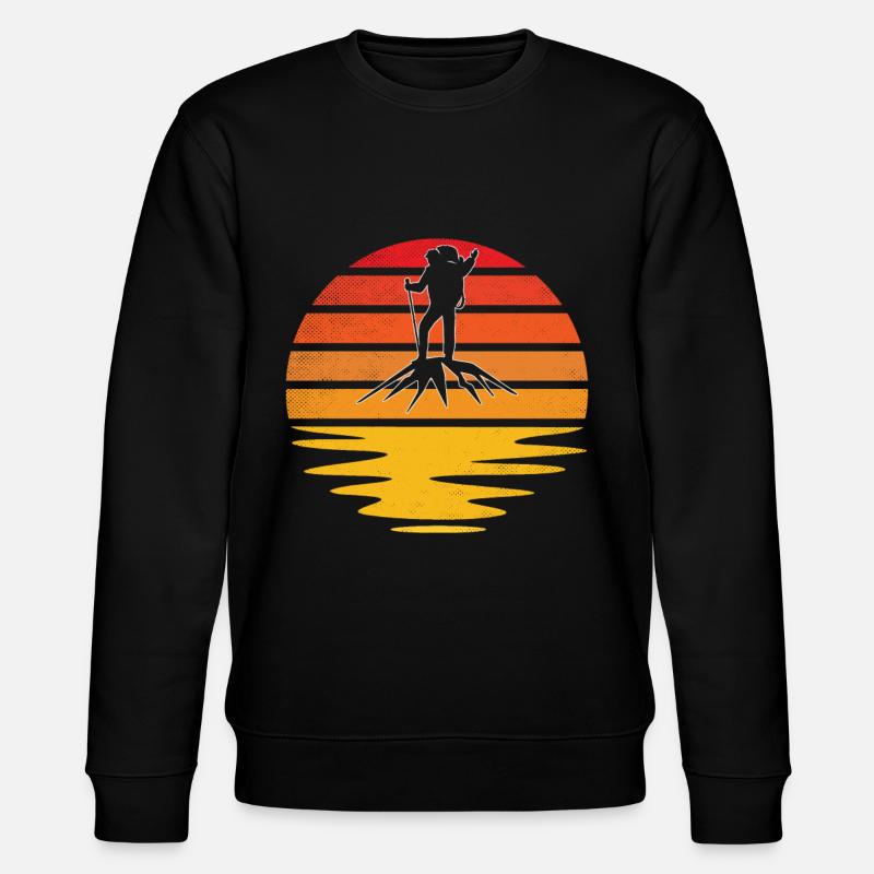 Mountaineering Retro - Stanley/Stella CHANGER Unisex Organic Sweatshirt - black