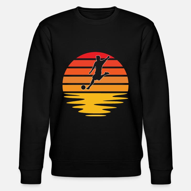 Fußball Retro - Stanley/Stella Unisex Bio-Sweatshirt CHANGER  - Schwarz