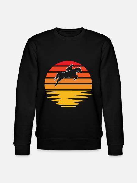 Pferde Retro - Stanley/Stella Unisex Bio-Sweatshirt CHANGER  - Schwarz