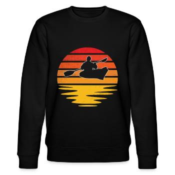 Kanusport Retro - Stanley/Stella Unisex Bio-Sweatshirt CHANGER  - Schwarz - Vorne - Nik (191cm) & Marisol (170cm)