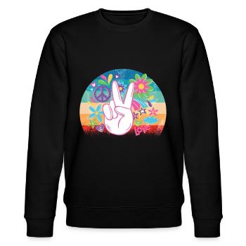 Hippie - Sweat bio CHANGER Stanley/Stella Unisexe - noir - Devant - Nik (191cm) & Marisol (170cm)