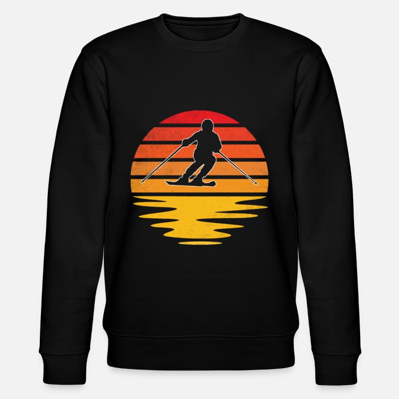 Ski rétro - Sweat bio CHANGER Stanley/Stella Unisexe - noir