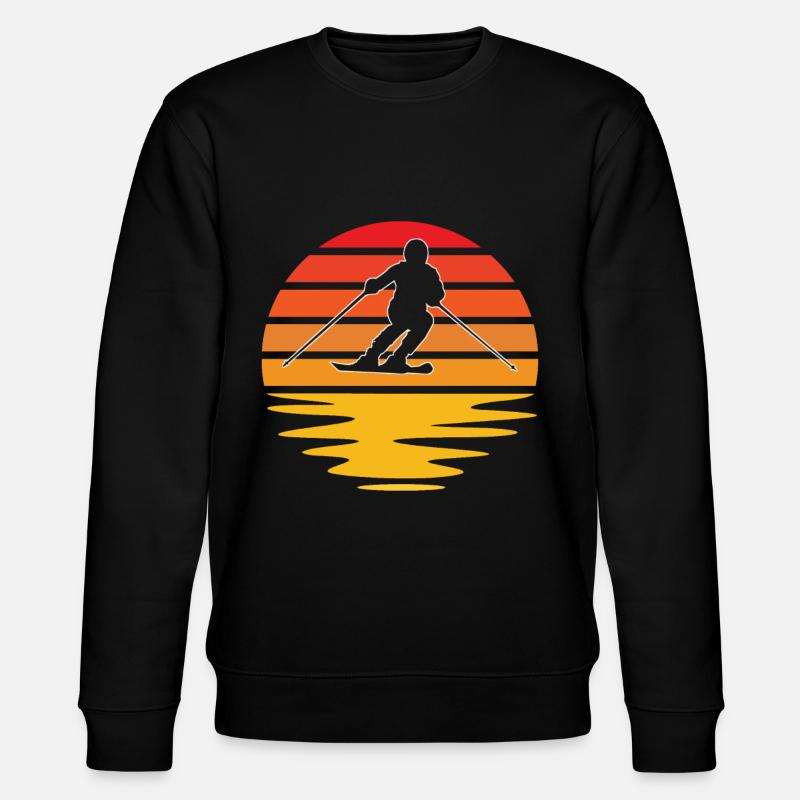 Ski Retro - Stanley/Stella Unisex Bio-Sweatshirt CHANGER - Schwarz