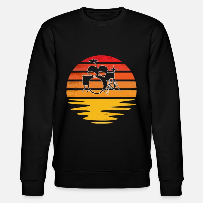 Schlagzeug Retro - Stanley/Stella Unisex Bio-Sweatshirt CHANGER  - Schwarz
